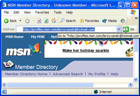 Open Internet Explorer (or another web browser) and enter http://profiles.m...